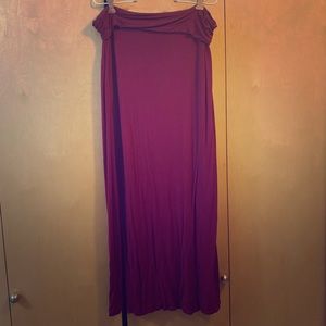 Maroon Maxi Skirt
